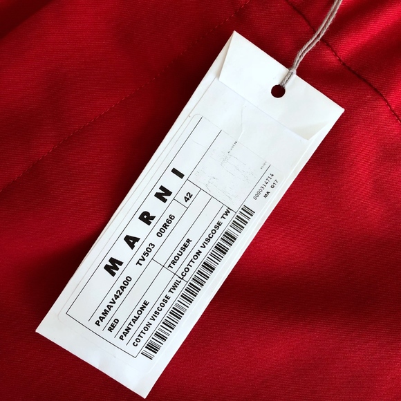 BOGO50% MARNI Cropped Woven Tappered Pantalone - Picture 5 of 8